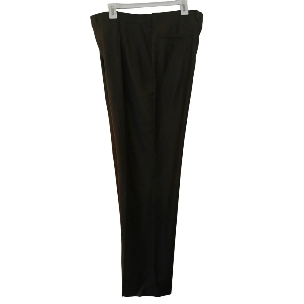 Zaharoff Basileia Men Charcoal Gray Pleated Cuffed Dress Pants Sz 36R inseam 30